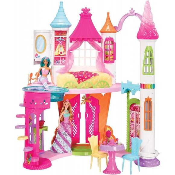 NIB Mattel Barbie Dreamtopia Sweetville Castle Palyset 3ft Dollhouse Girls Gifts